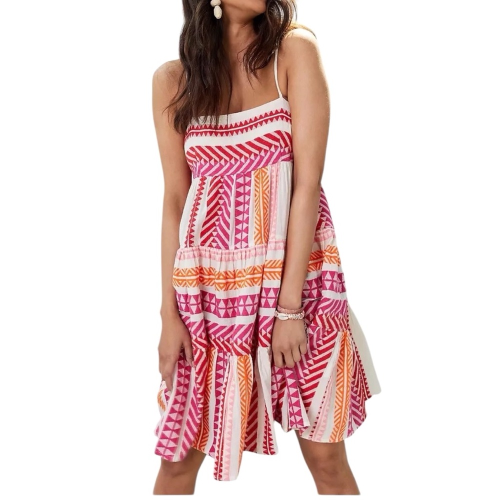 NEW ANTHROPOLOGIE x DEVOTION TWINS Lilou Square-Neck Dress Size S